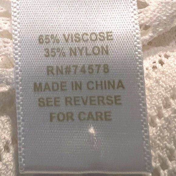 Cache Women's White Sheer Open Weave Deep V Neck Long Sleeve Fitted Sweater-XSM - Picture 16 of 16